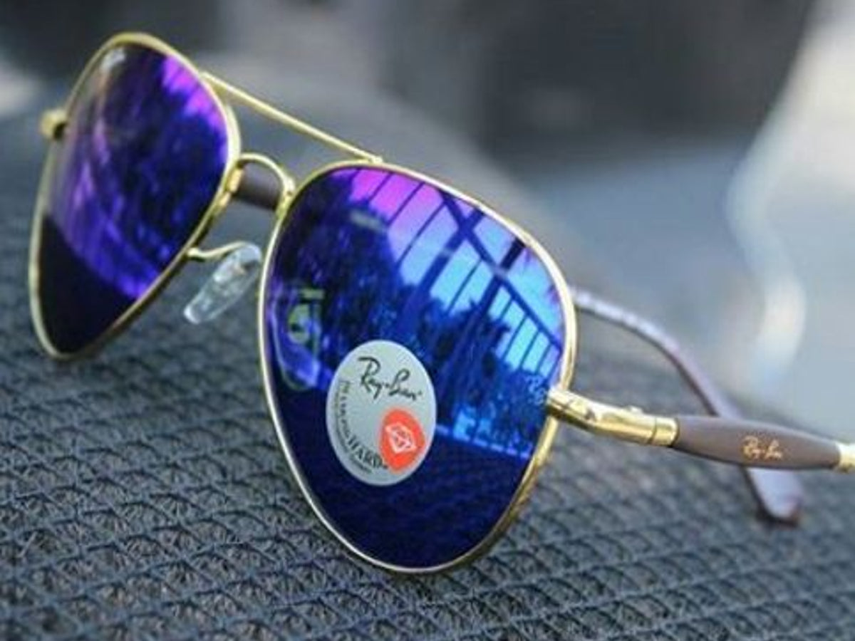 New Stylish Blue & Gold 3517 Oval Trendy Hot Favorite Vintage Master Pcs Sunglass For Unisex.