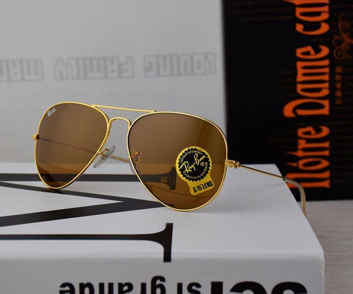 New Arrival Brown & Gold 3026 Oval Master Pcs Sunglass For Men.