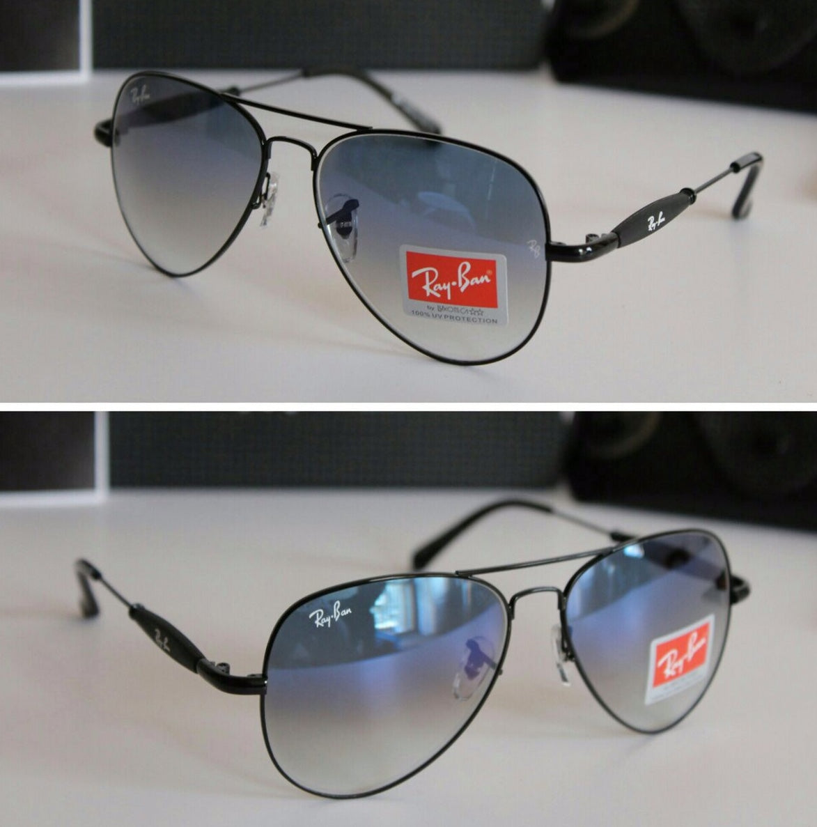 New Stylish New Oval Shape Blue Shade & Black 3517 Sunglasses For Men.