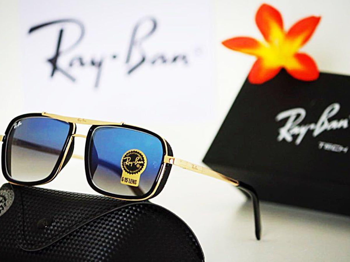 New Stylish Arrival Blue Shade & Gold 4413 Master Pcs Sunglasses For Men and Women.