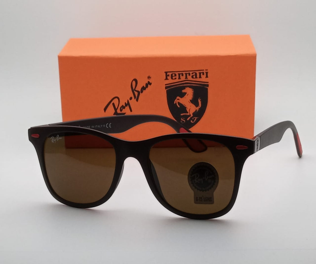 New Arrival Fancy Brown & Black Square 4195 Master Pcs Sunglasses For Men.