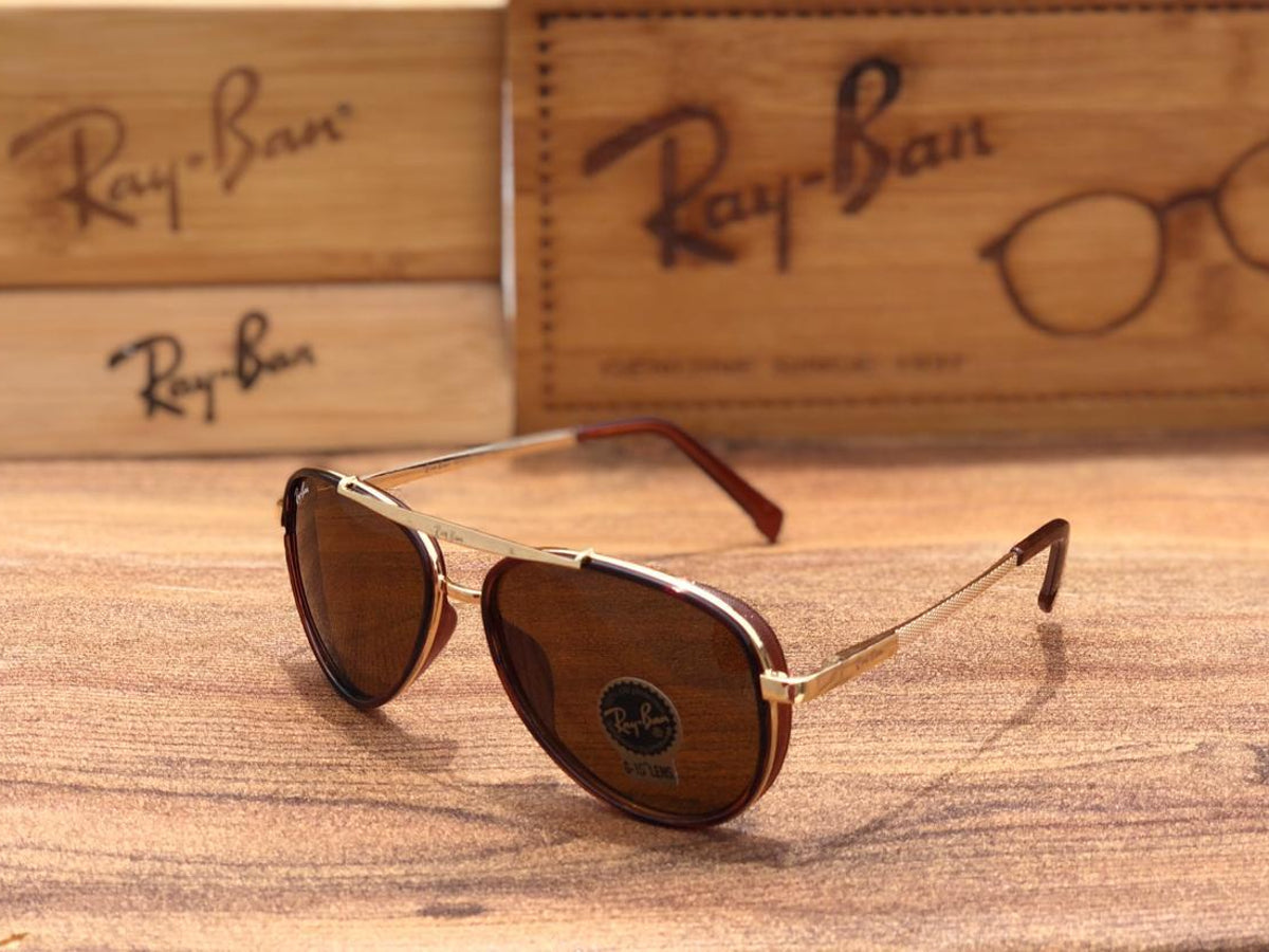 New Design Festival Special Brown & Gold 4414 Master Pcs Sunglass For Men.