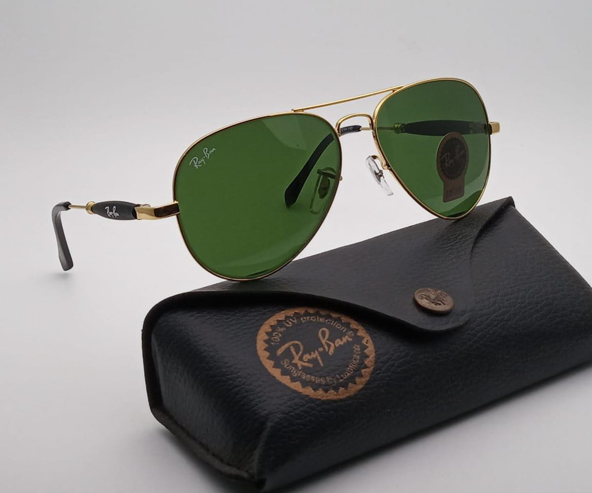 New Stylish Design Green & Gold 3517 Unique Model Master Pcs Sunglasses For Men and Women.
