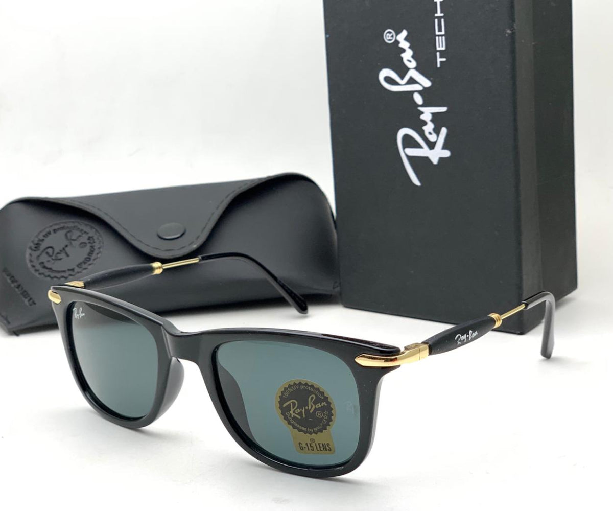 New Stylish Men`s Special Square Black & Gold 2148 Master Pcs Sunglasses.