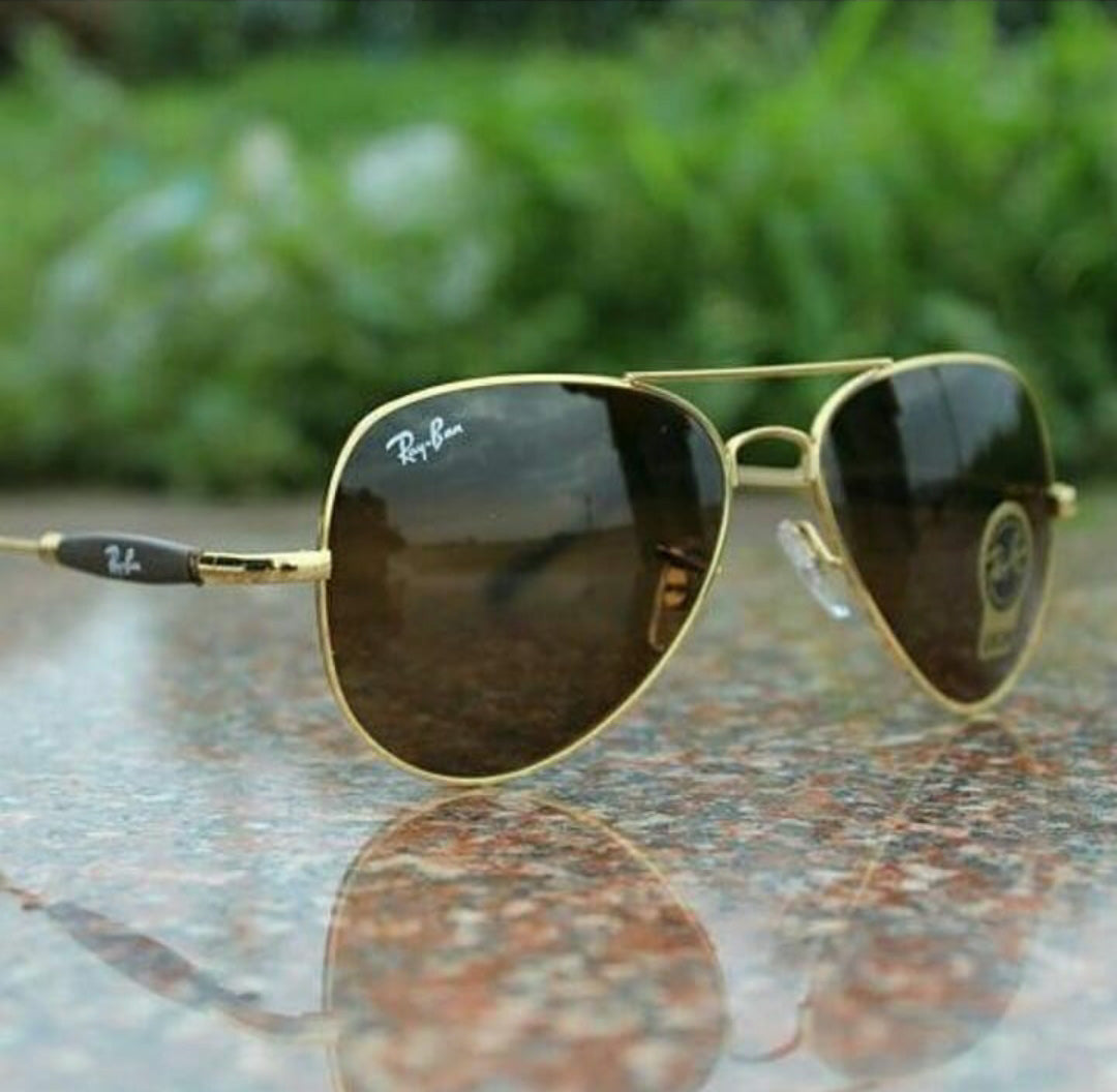 New Stylish New Oval Shape Brown & Gold 3517 Sunglasses For Men.