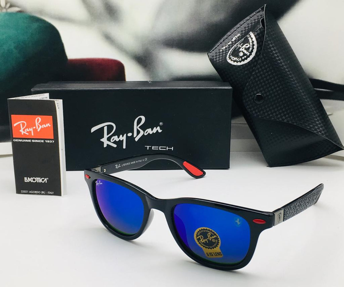 New Stylish Fancy Design Blue & Black Square 4195 Master Pcs Sunglasses For Men