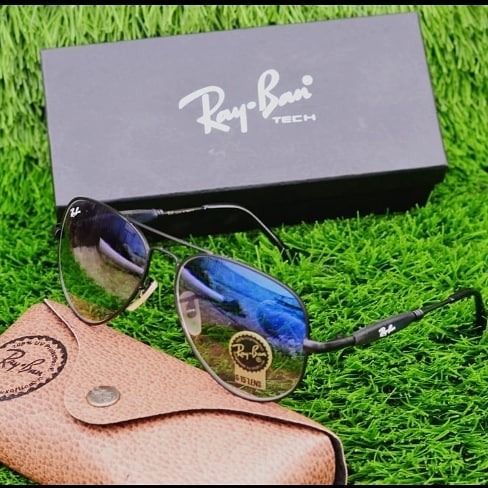 New Stylish New Oval Shape Blue Shade & Black 3517 Sunglasses For Men.